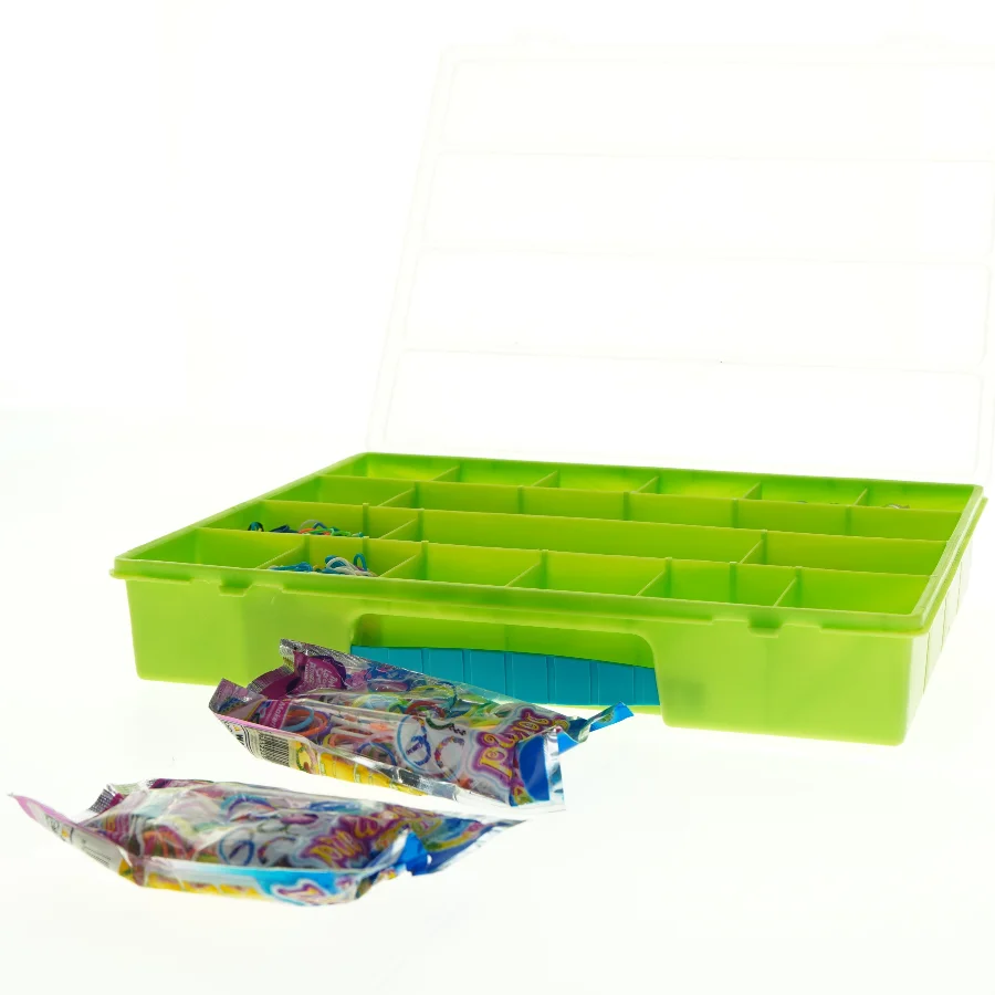 Elastikker i opbevaringsboks (str. 35 x 26 cm)