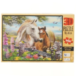 3D puslespil med heste og føl design fra Inovakids (str. 500 brikker 61x46 cm)