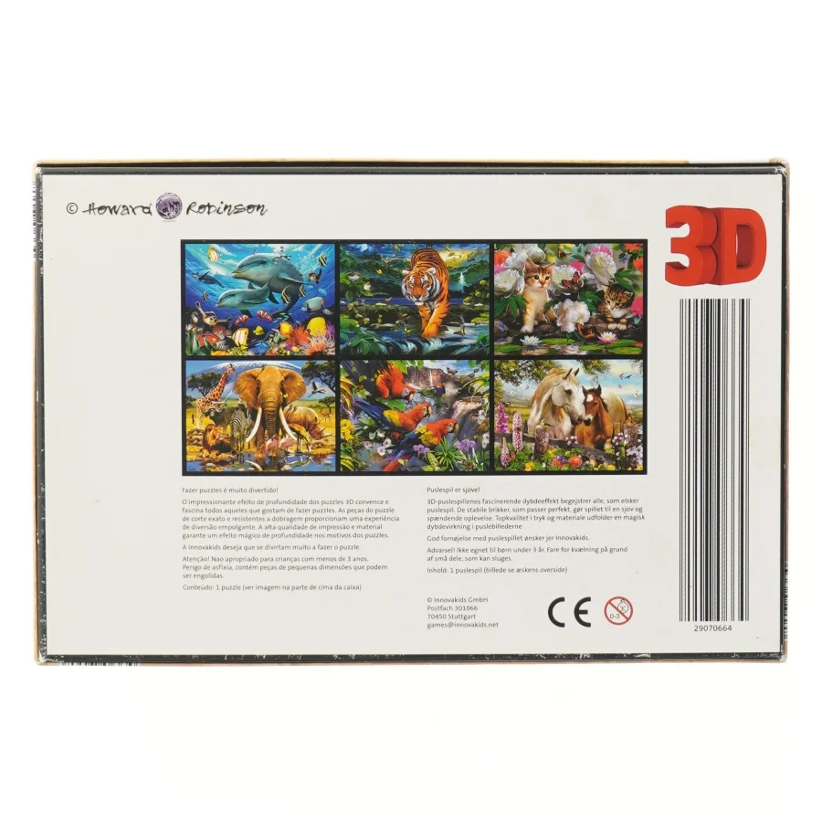 3D puslespil med heste og føl design fra Inovakids (str. 500 brikker 61x46 cm)