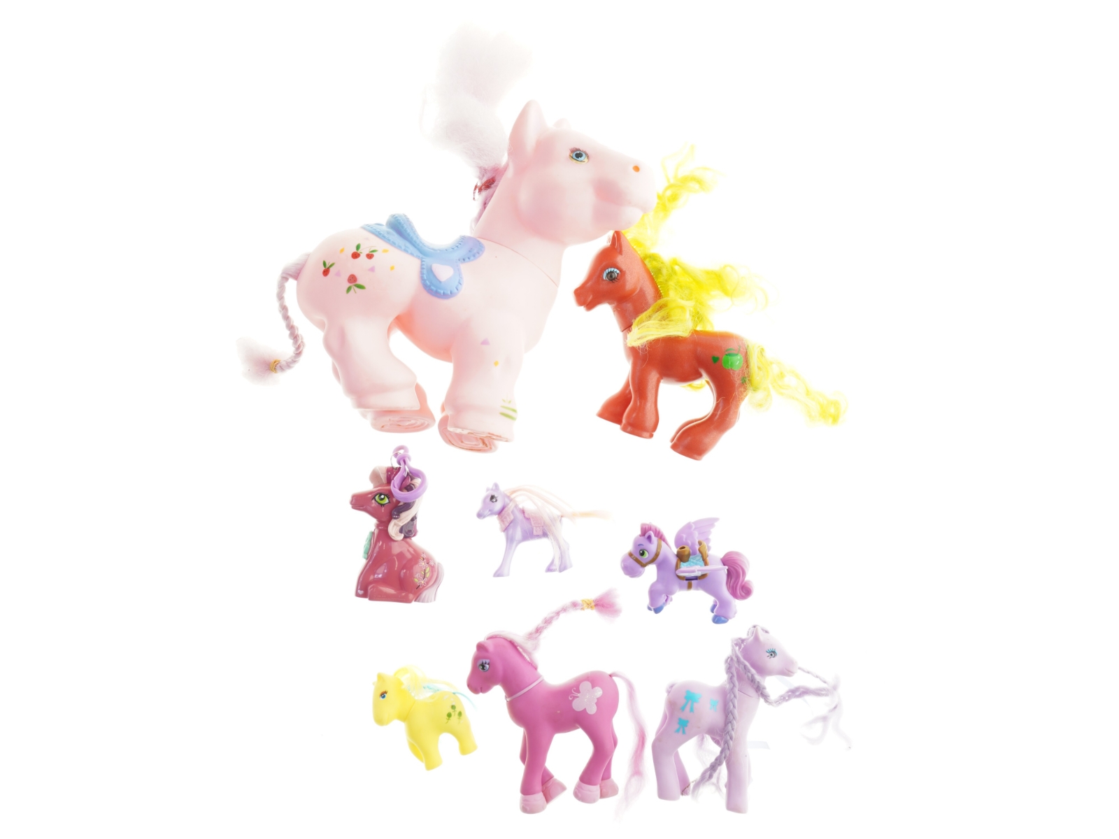 Samling af My Little Pony figurer (str. Blandede størrelser fra ca. 5 cm til 15 cm i højden)