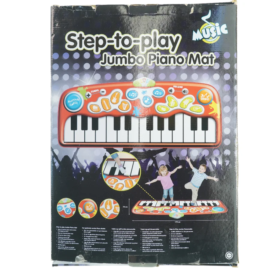 Step-to-Play Jumbo Klaver Måtte (str. 175 x 65 cm)