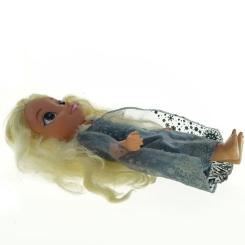 Elsa Dukke med langt lyst hår og kjole (str. 34 cm)