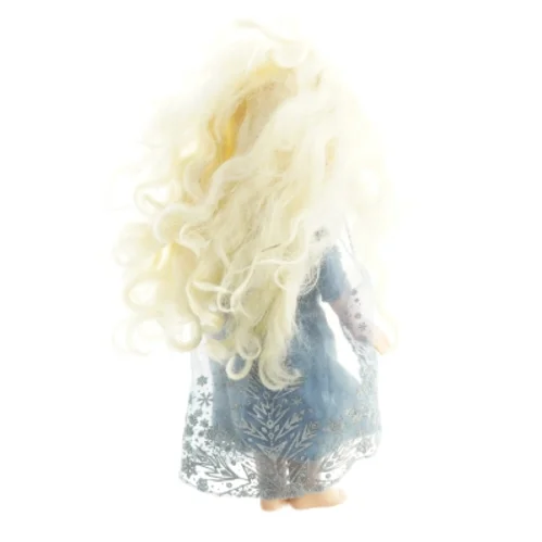 Elsa Dukke med langt lyst hår og kjole (str. 34 cm)