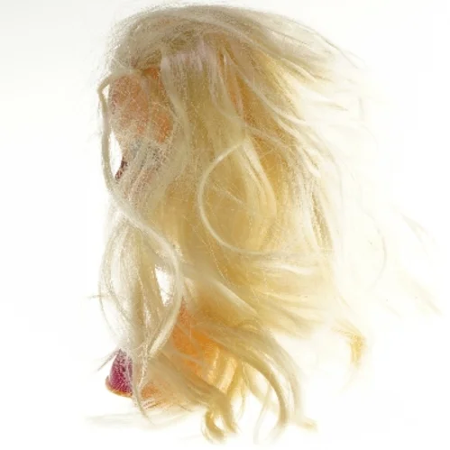 Frisørtræningsdukke med langt blondt hår (str. 21 cm)