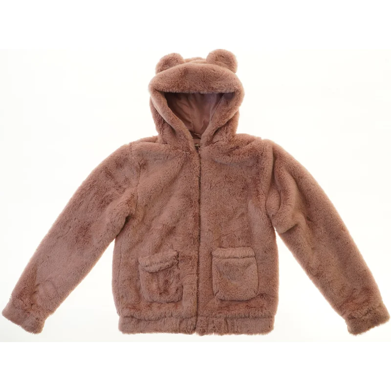 Plysjakke med hætte fra H&M (str. 158)