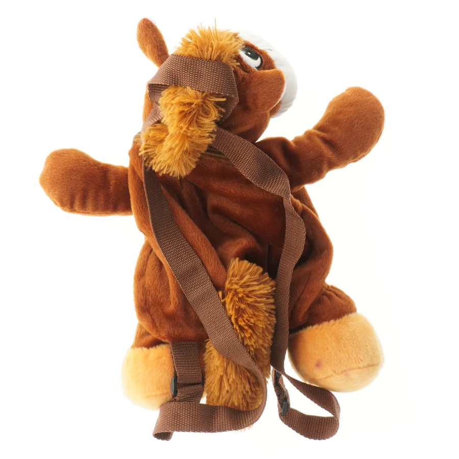 Plys rygsæk med hestemotiv (str. 37 cm)