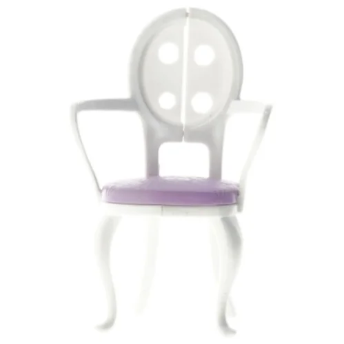 Plastikstol til dukkehus (str. Højde 14 cm)