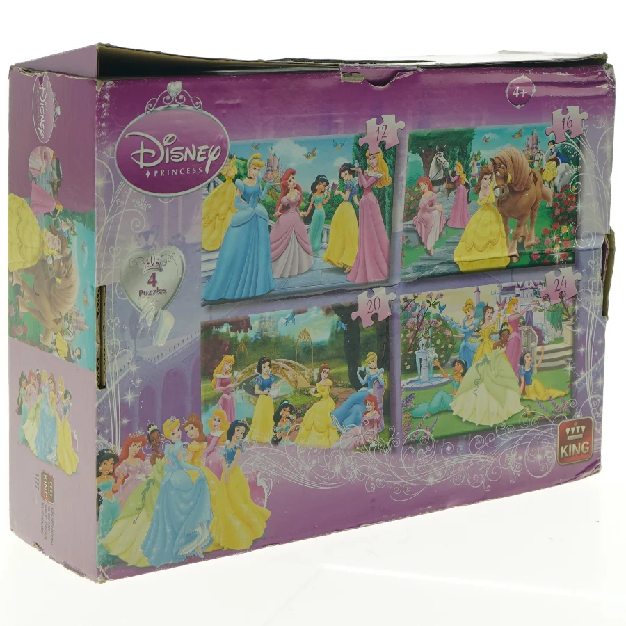 4 Disney Prinsesse puslespil fra Disney