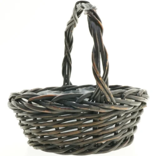 Fletkurv med plast indsats (str. Ø 35 cm)