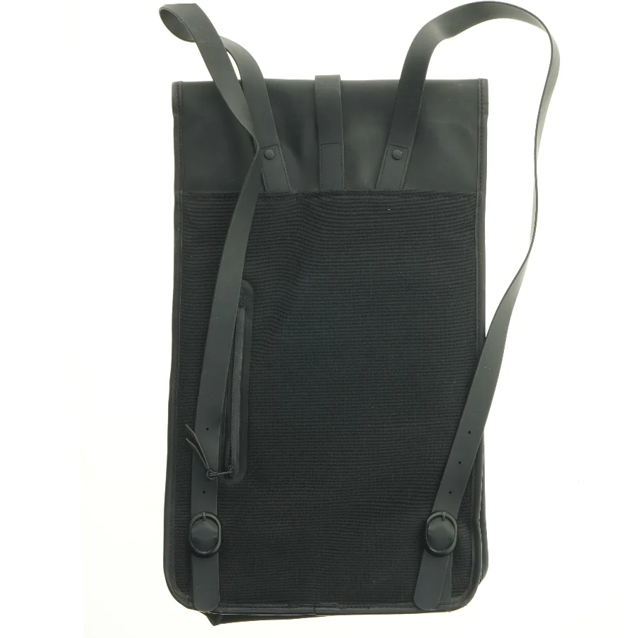 Rains - Sort skuldertaske i læderlook fra Rains (str. 29x51 cm)