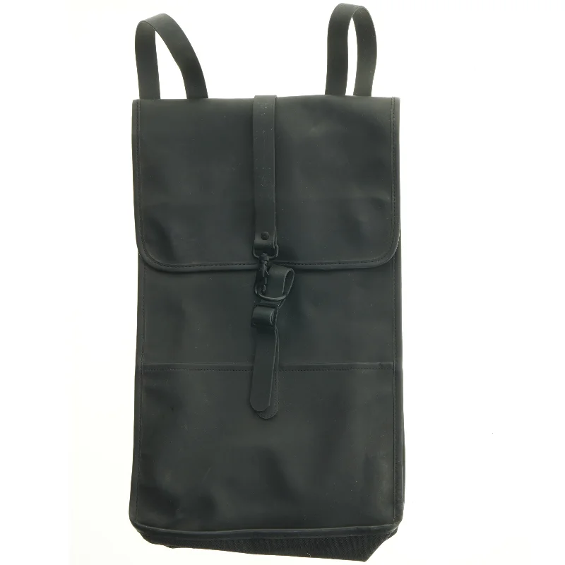 Rains - Sort skuldertaske i læderlook fra Rains (str. 29x51 cm)