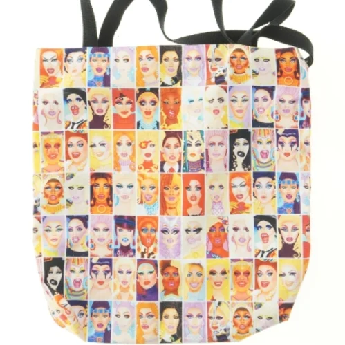 Farverigskuldertaske (str. 45 x 47 cm)