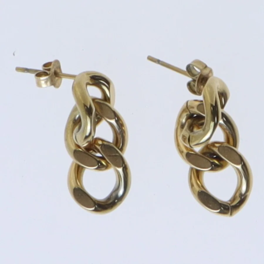 Guld-belagte øreringe (str. 2,5 cm)