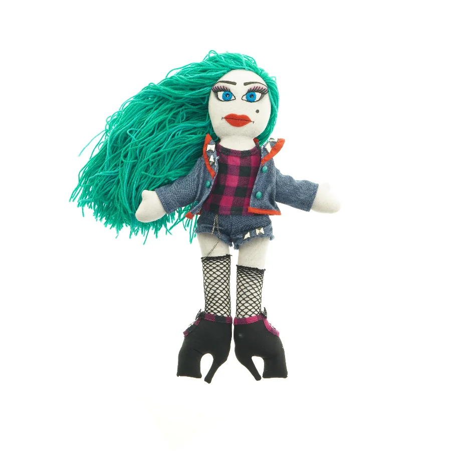 Rupauls drag race - Adore Delano Dukke med langt grønt hår (str. 50)