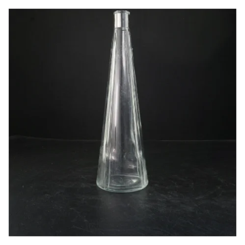 Glasvase med metalkant fra Rosendahl (str. 34x10 cm)