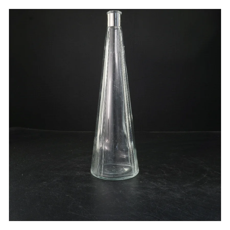 Glasvase med metalkant fra Rosendahl (str. 34x10 cm)