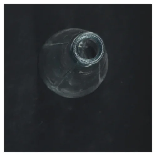 Glasvase med metalkant fra Rosendahl (str. 34x10 cm)