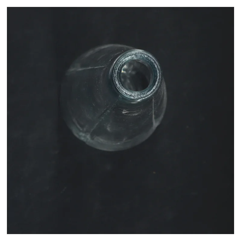 Glasvase med metalkant fra Rosendahl (str. 34x10 cm)