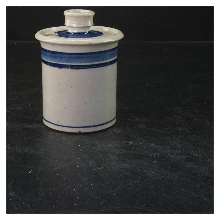 Keramik krukke med låg fra Hanne Stentøj (str. 12x8 cm)