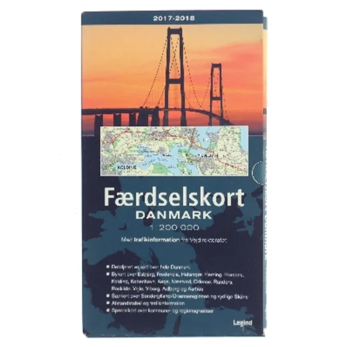 Færdselskort Danmark 1:200.000 af Ukendt (Bog)