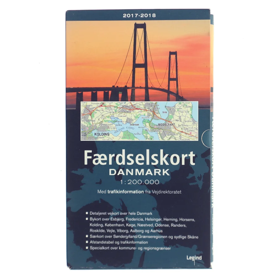 Færdselskort Danmark 1:200.000 af Ukendt (Bog)