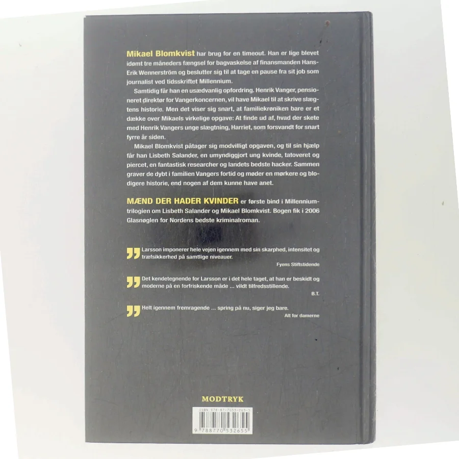 Mænd der hader kvinder af Stieg Larsson (Bog)