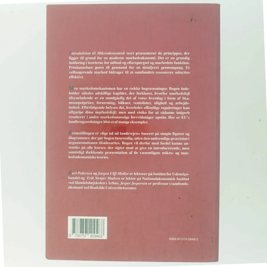 Introduktion til mikroøkonomisk teori af Kurt Pedersen (f. 1942) (Bog)