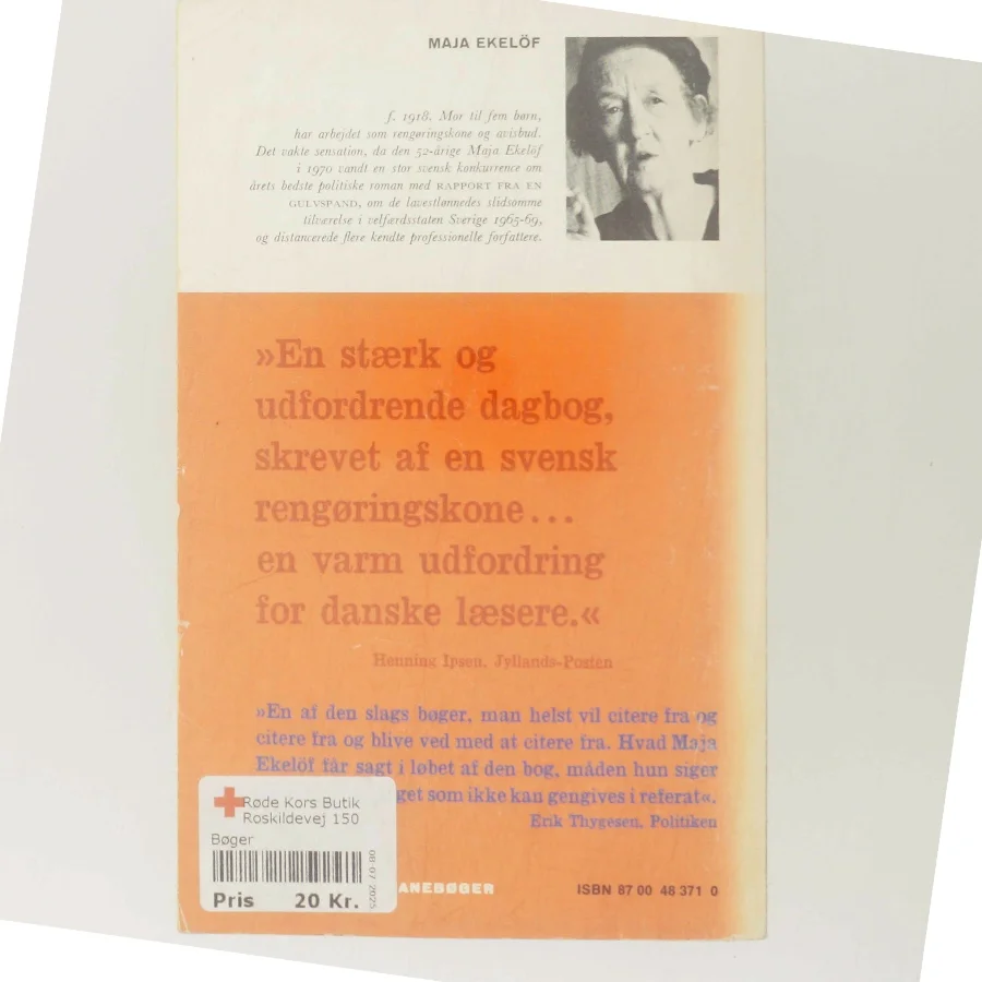 Rapport fra en gulvspand af Maja Ekelöf (Bog)