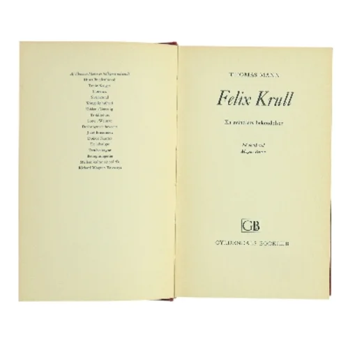 Felix Krull af Thomas Mann (Bog)