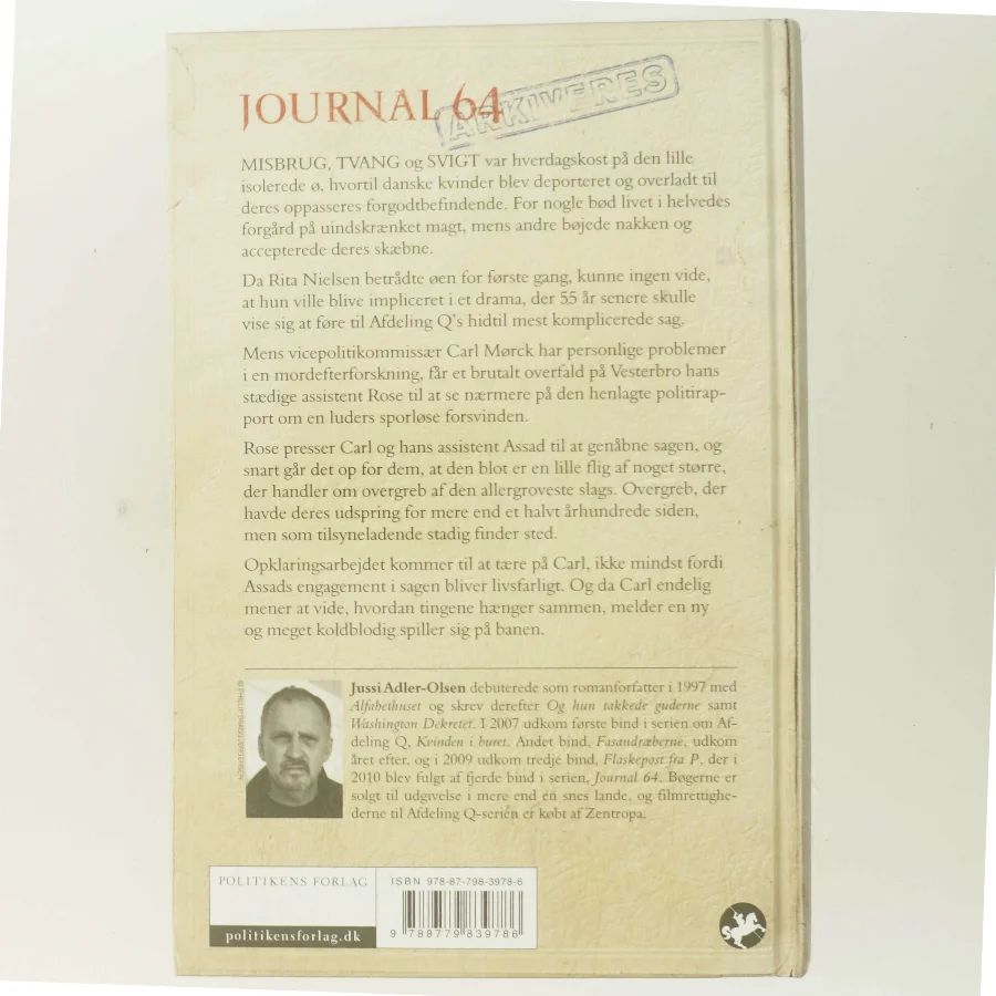 Journal 64 : krimithriller af Jussi Adler-Olsen (Bog)