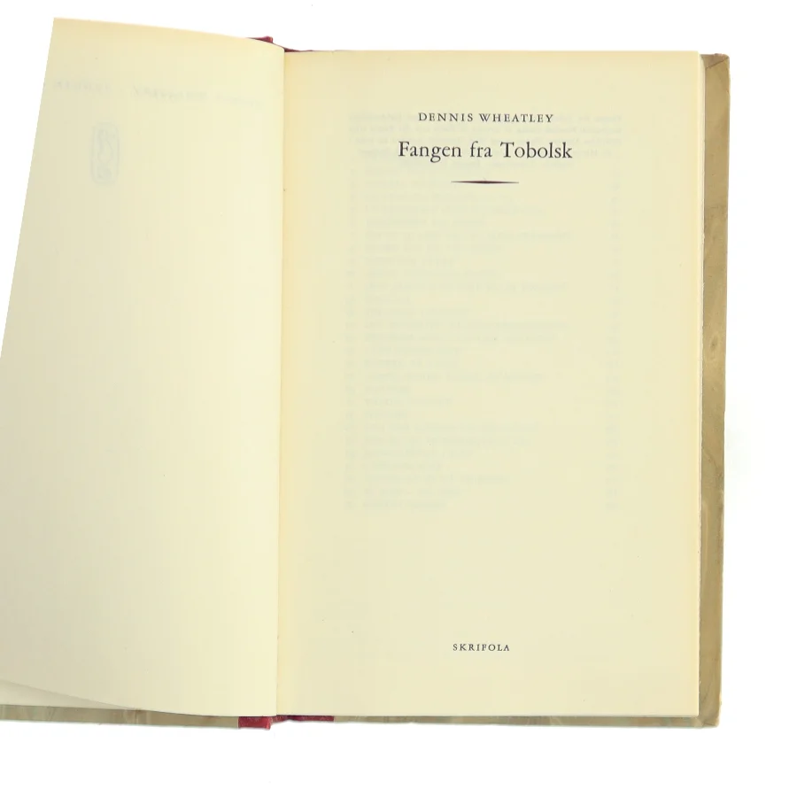 Fangen fra Tobolsk af Dennis Wheatley (Bog)