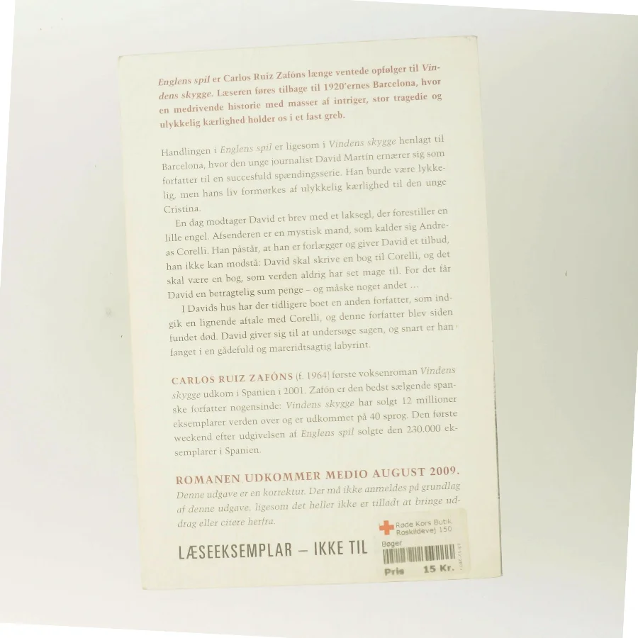 Englens spil af Carlos Ruiz Zafón (Bog)