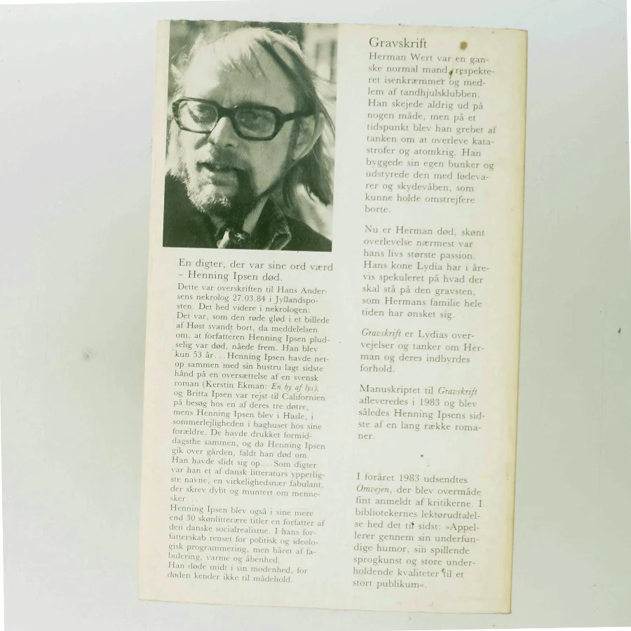 Gravskrift af Henning Ipsen (Bog)