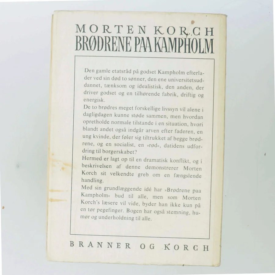Brødrene paa Kampholm af Morten Korch (Bog)