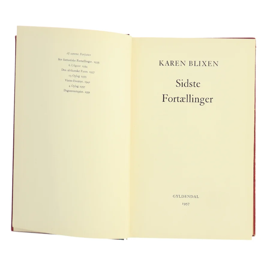 Sidste fortællinger af Karen Blixen (Bog)