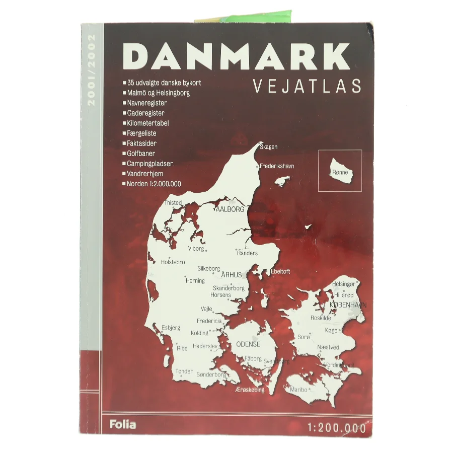 Danmark vejatlas 2001 (Bog)