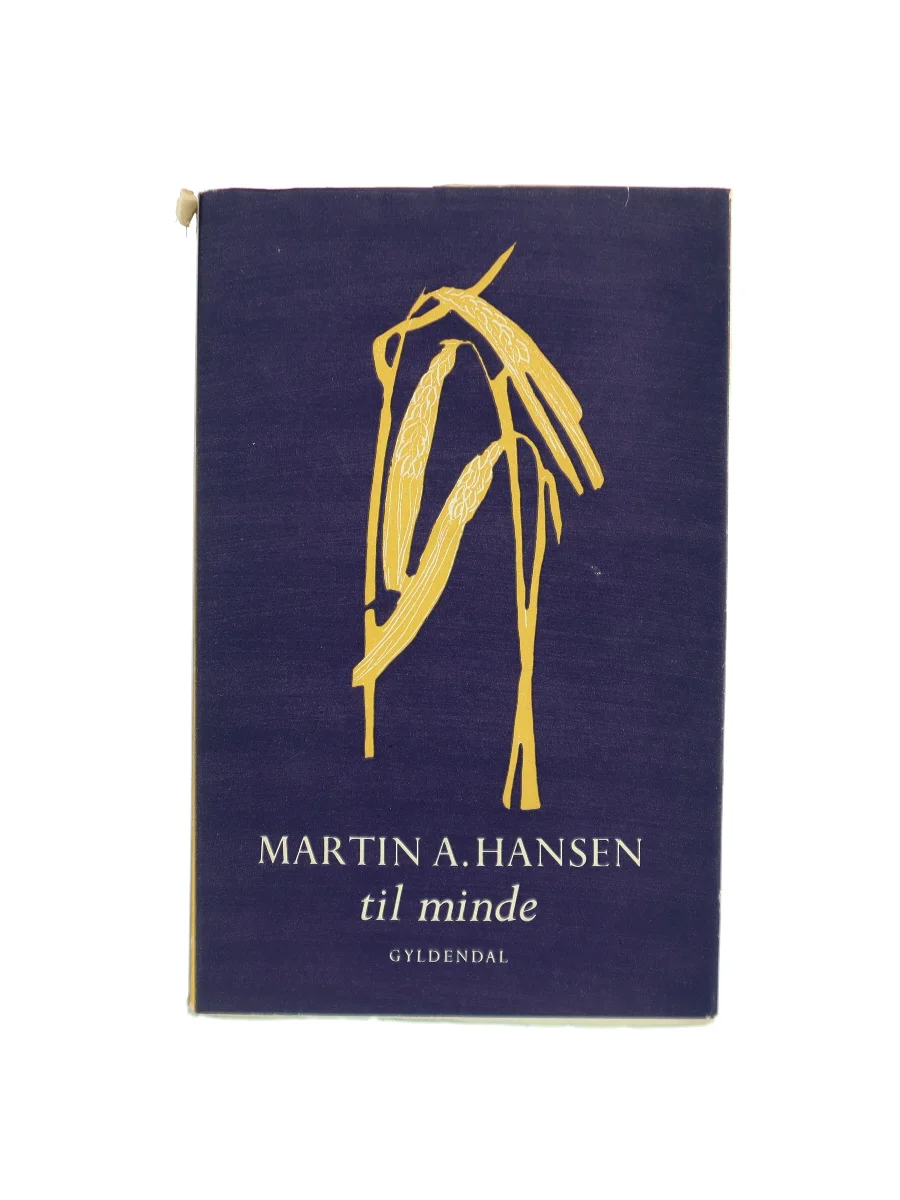 Forsiden af Til minde af Martin A. Hansen