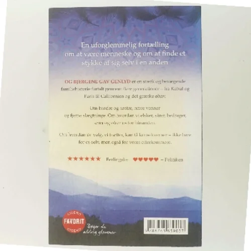 Og bjergene gav genlyd af Khaled Hosseini (Bog)