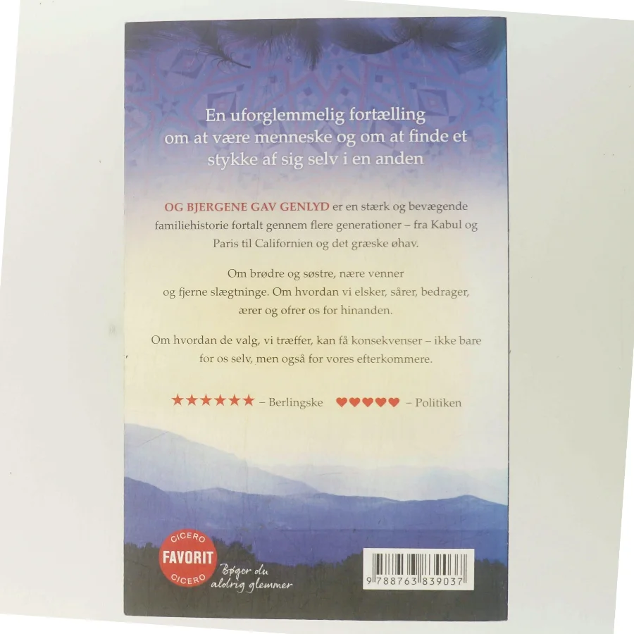 Og bjergene gav genlyd af Khaled Hosseini (Bog)
