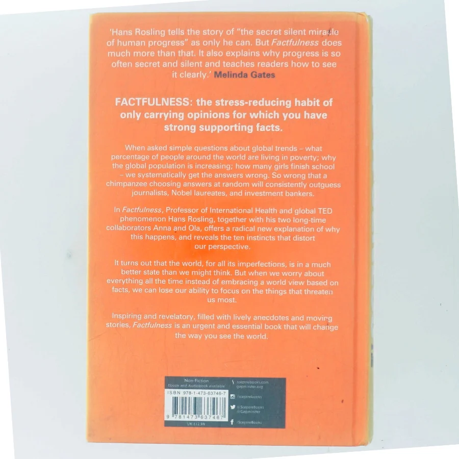 Factfulness : ten reasons we're wrong about the world – and why things are better than you think af Hans Rosling (f. 1948) (Bog)