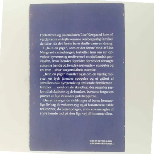 Kun en pige af Lise Nørgaard (Bog)