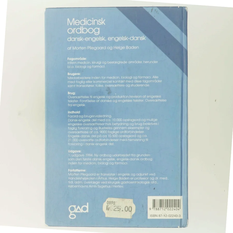 Medicinsk ordbog dansk-engelsk, engelsk-dansk (Bog)