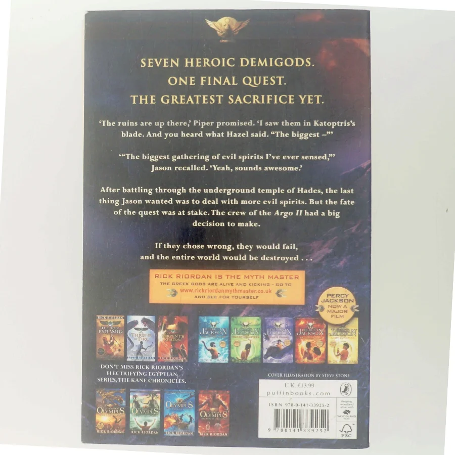The blood of Olympus af Rick Riordan (Bog)