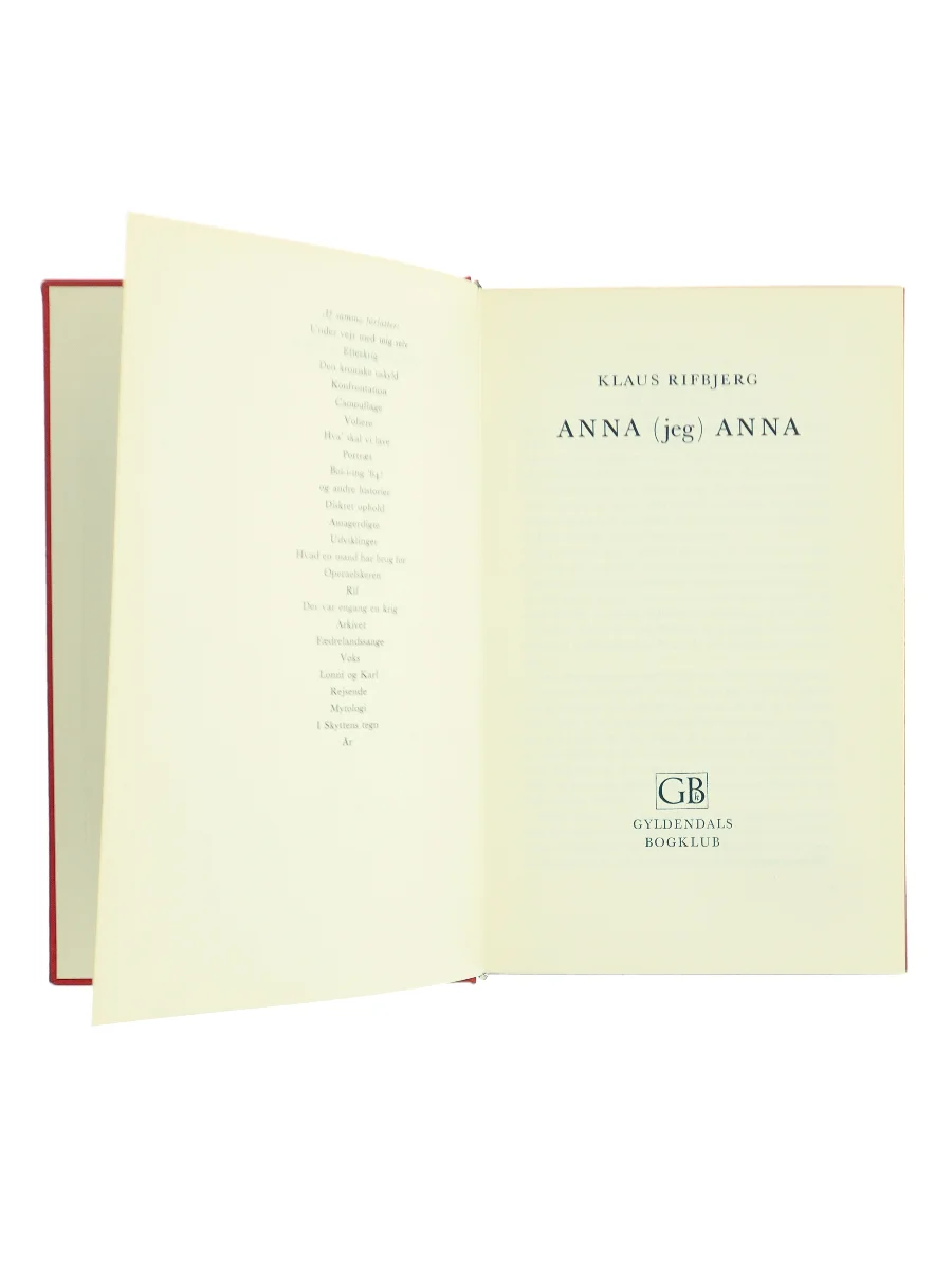 Forsiden af Anna (jeg) Anna af Klaus Rifbjerg