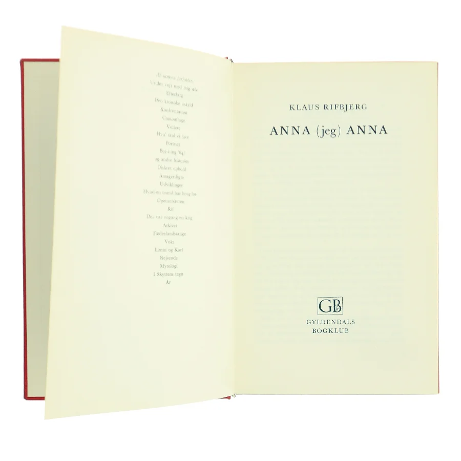 Anna (jeg) Anna af Klaus Rifbjerg (Bog)