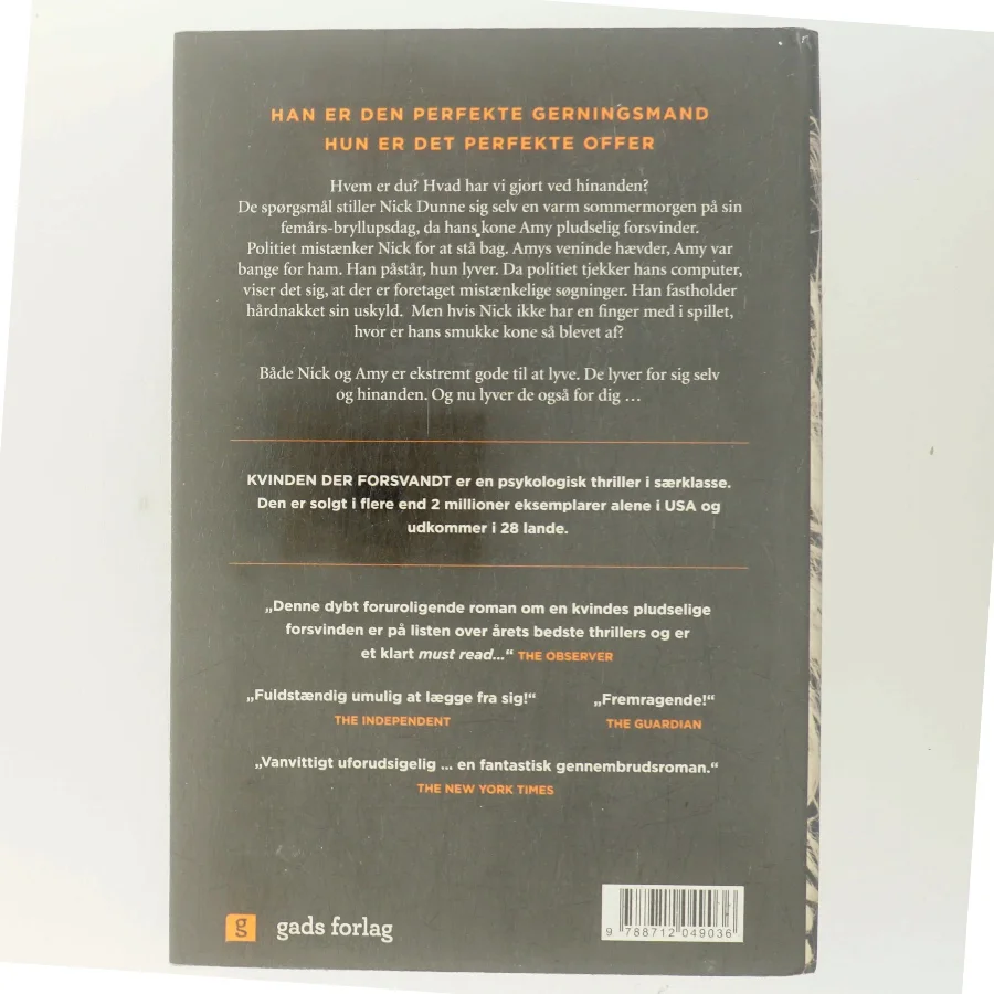 Kvinden der forsvandt af Gillian Flynn (Bog)