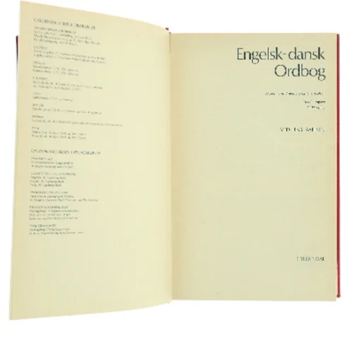 Engelsk-dansk Ordbog (Bog)