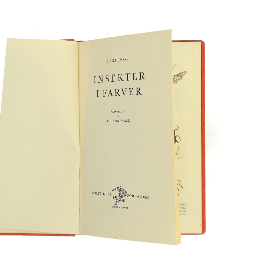 Insekter i farver af Hans Hvass (Bog)
