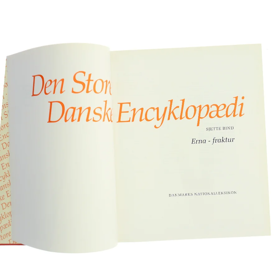 Den Store Danske Encyklopædi. Sjette bind: Erna - fraktur af Danmarks Nationalleksikon (Bog)