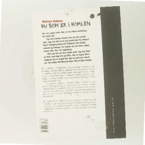 Du som er i himlen af Morten Sabroe (Bog)